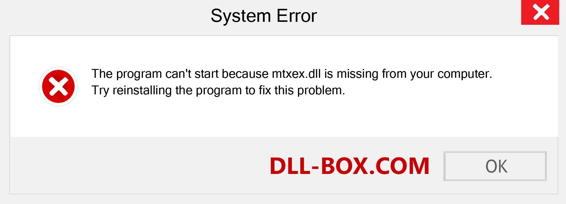  mtxex.dll file is missing?. Download for Windows 7, 8, 10 - Fix  mtxex dll Missing Error on Windows, photos, images